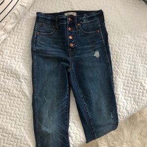 Madewell 10” high rise skinny